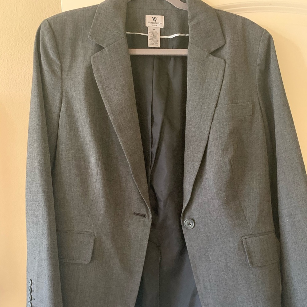 COPY - Ladies Charcoal Grey Single Breasted Blazer